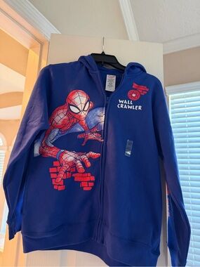 Marvel Blue & Red Spider-Man Wall Crawler Zip Hoodie